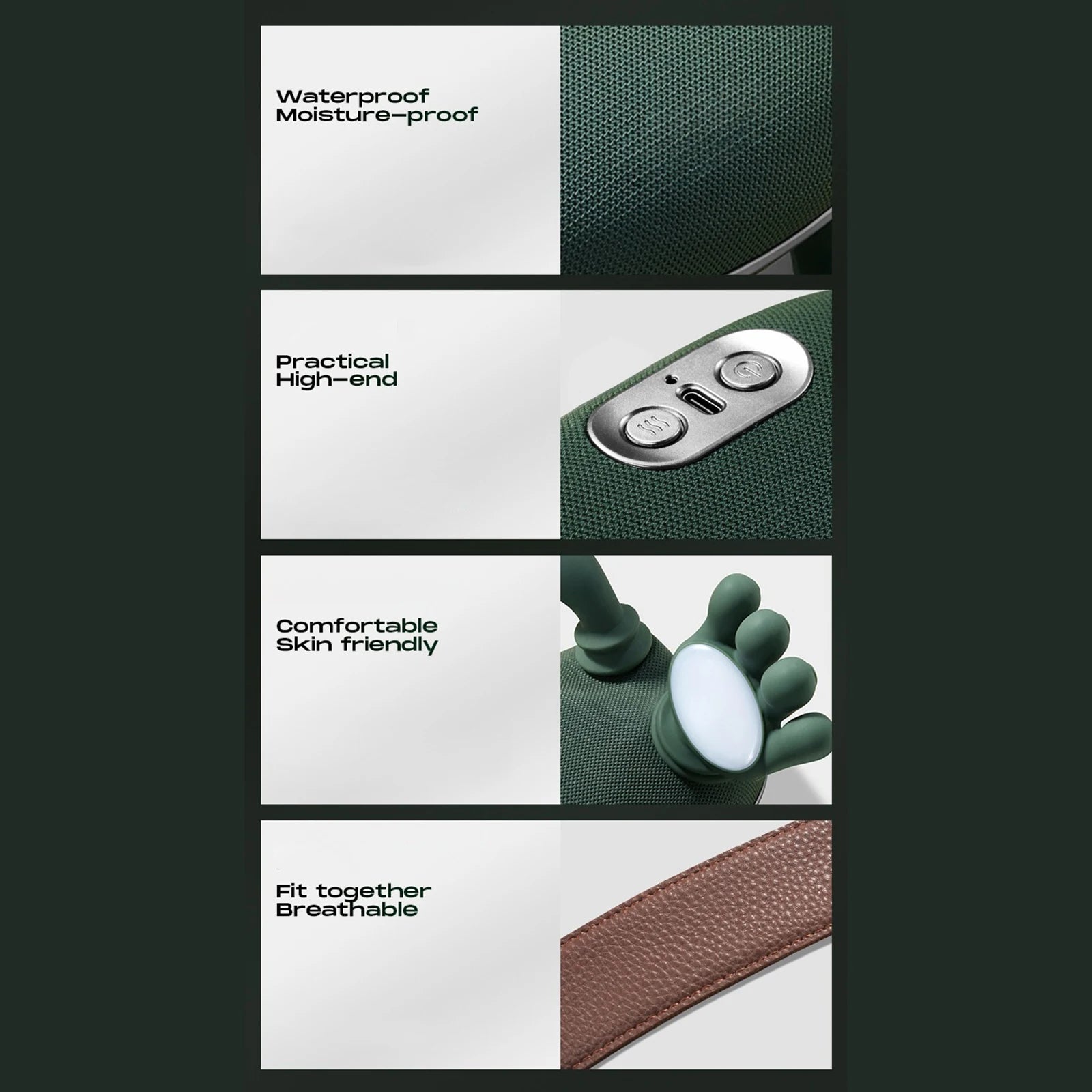 Masseur Cervical Chauffant Portable LUMIA™ – Relaxation du Cou & du Dos (3 Modes)