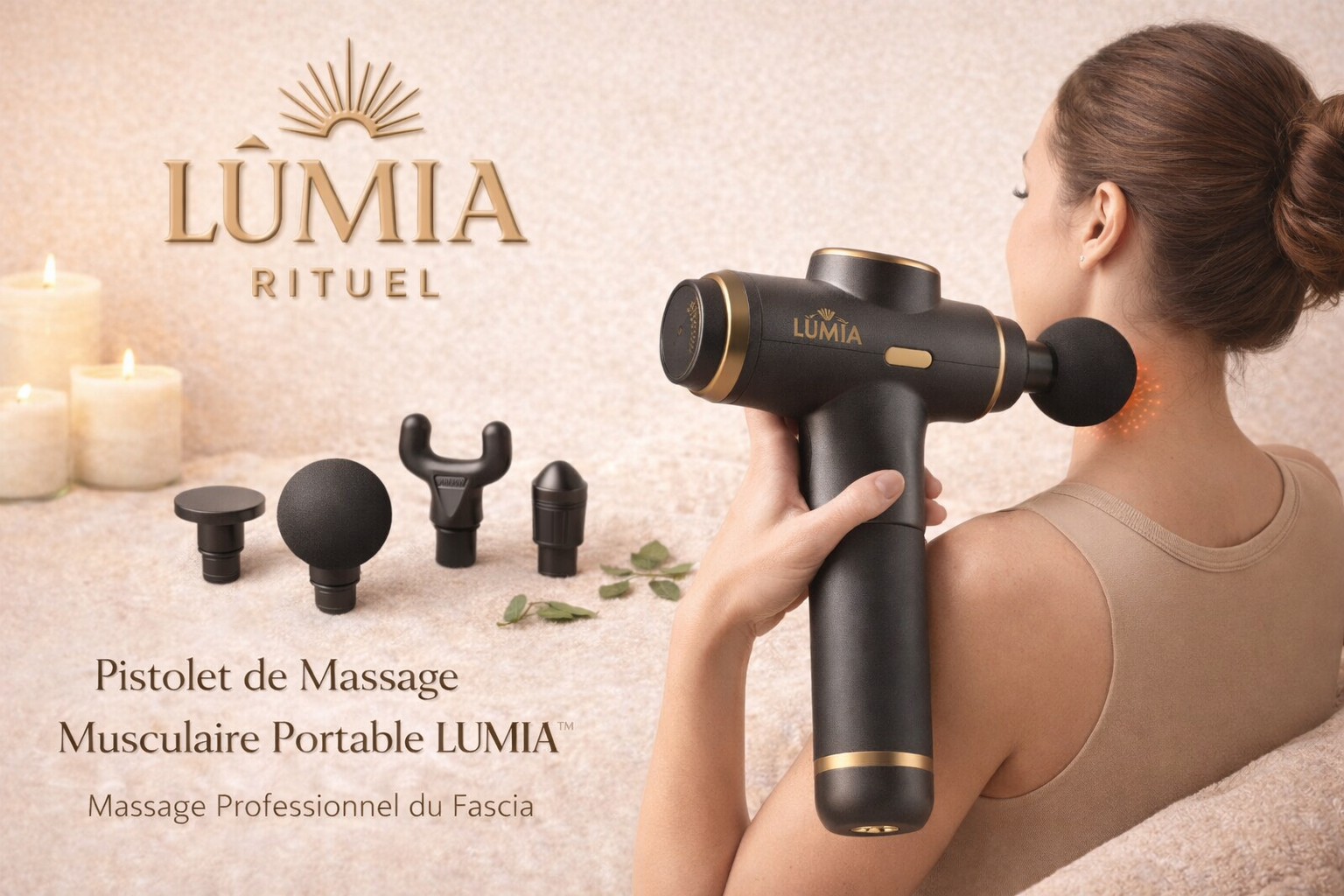 Mini Masseur Musculaire Portable LUMIA™ – Détente Ciblée Dos, Cou & Jambes
