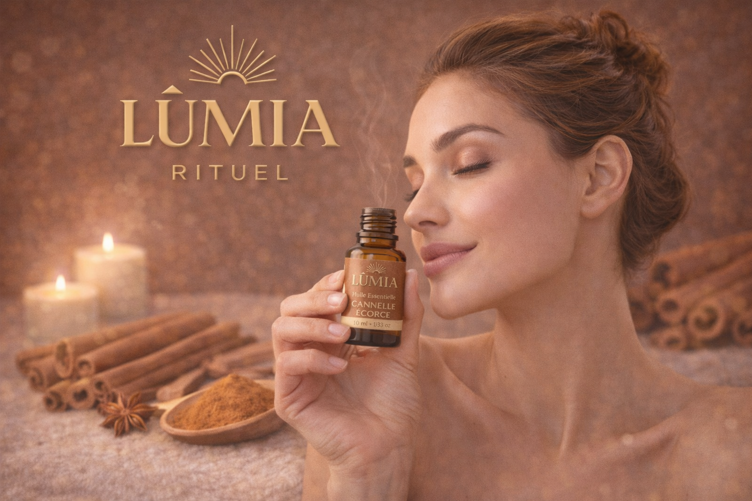 Huile Essentielle de Cannelle Écorce LUMIA™ – 100% Pure, Épices Chaudes & Rituels Sensoriels (10 ml)