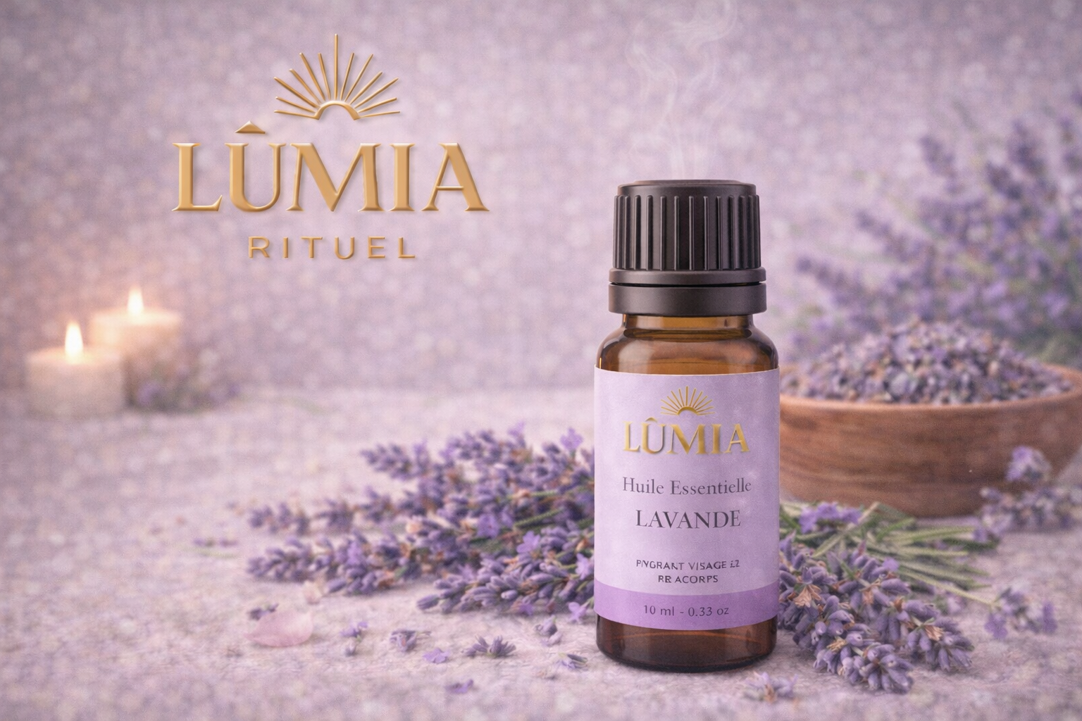 Huile Essentielle de Lavande LUMIA™ – Relaxation, Massage & Créations Artisanales
