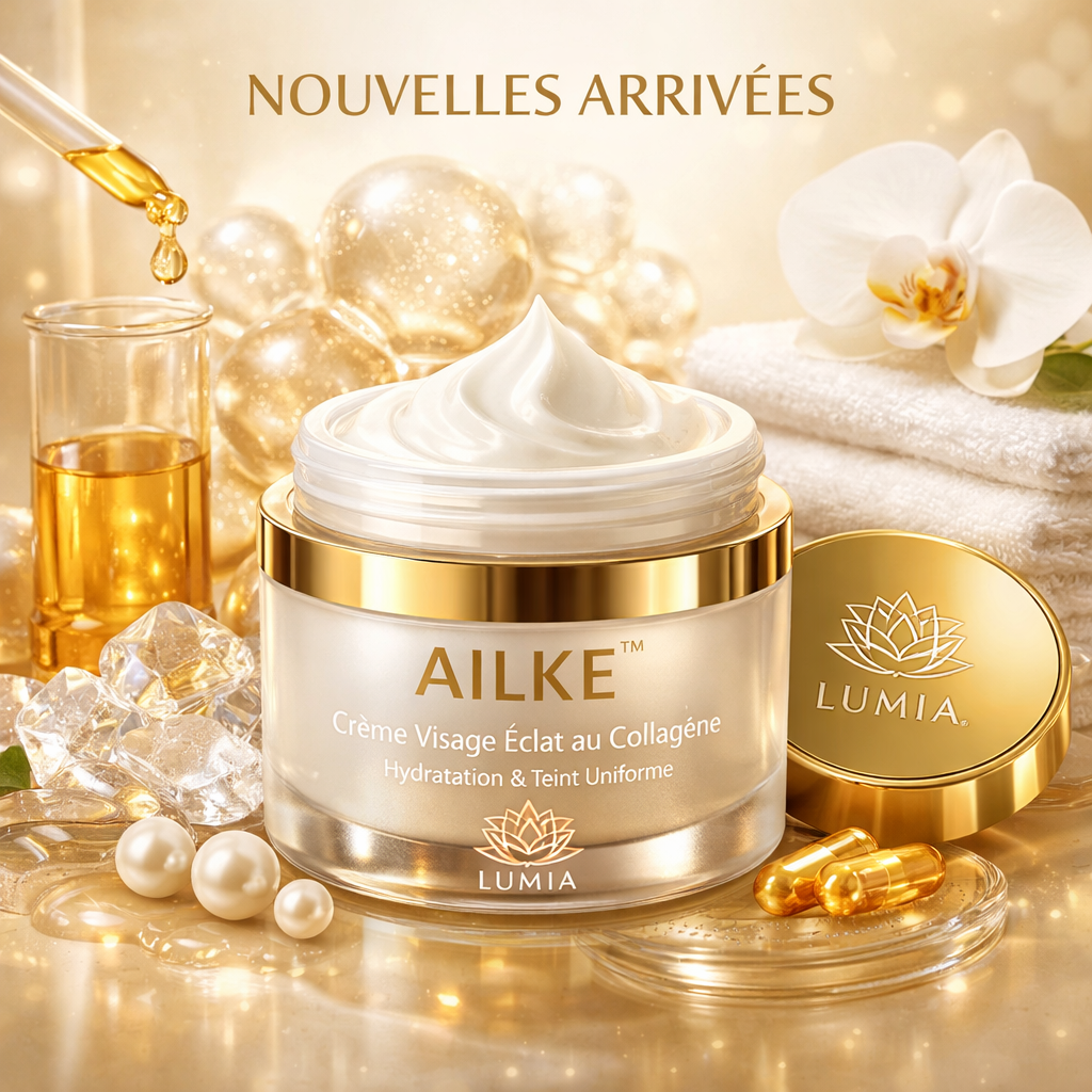 AILKE™ Crème Visage Éclat au Collagène – Hydratation & Teint Visiblement Uniforme