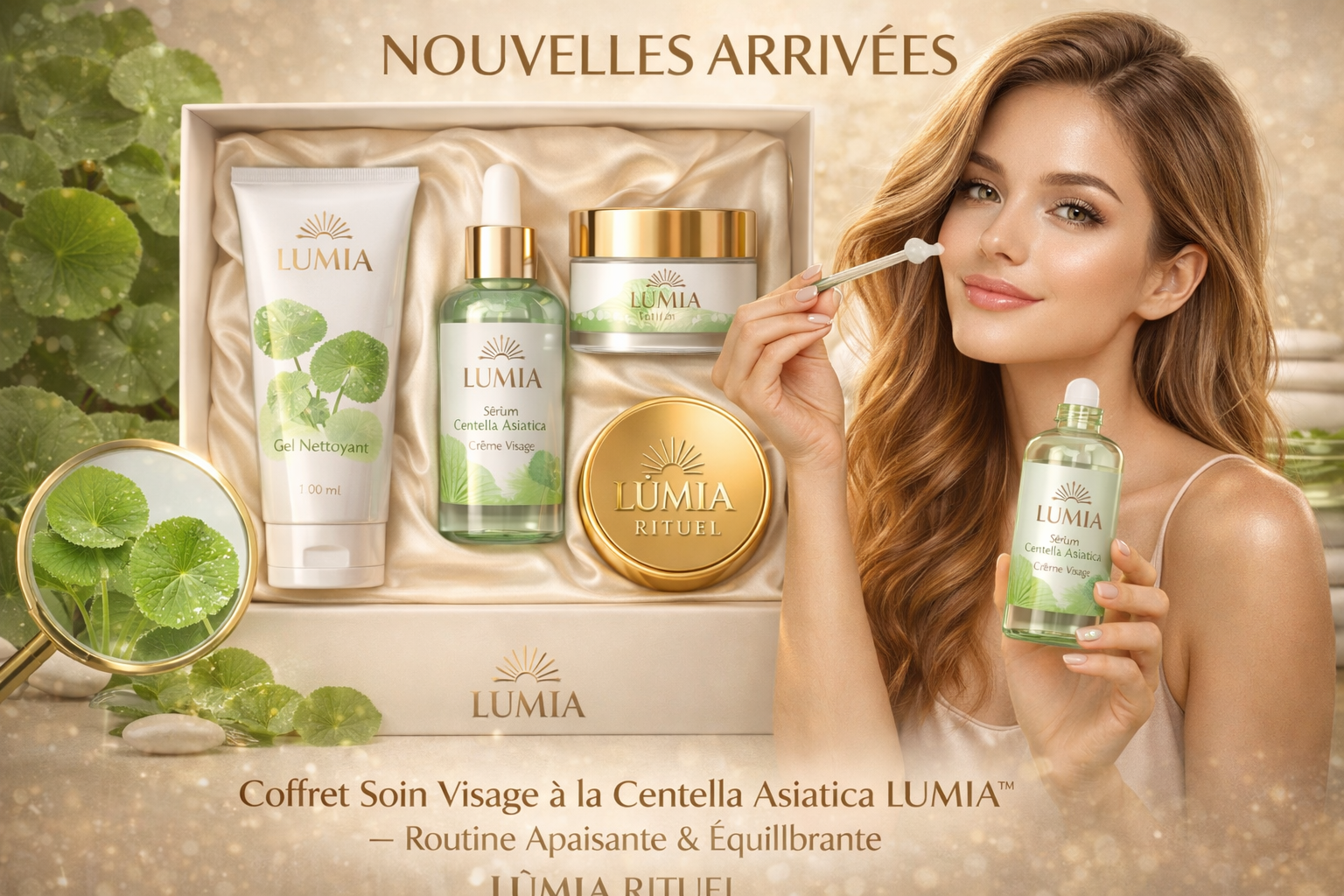 Coffret Soin Visage à la Centella Asiatica LUMIA™ – Routine Apaisante & Équilibrante