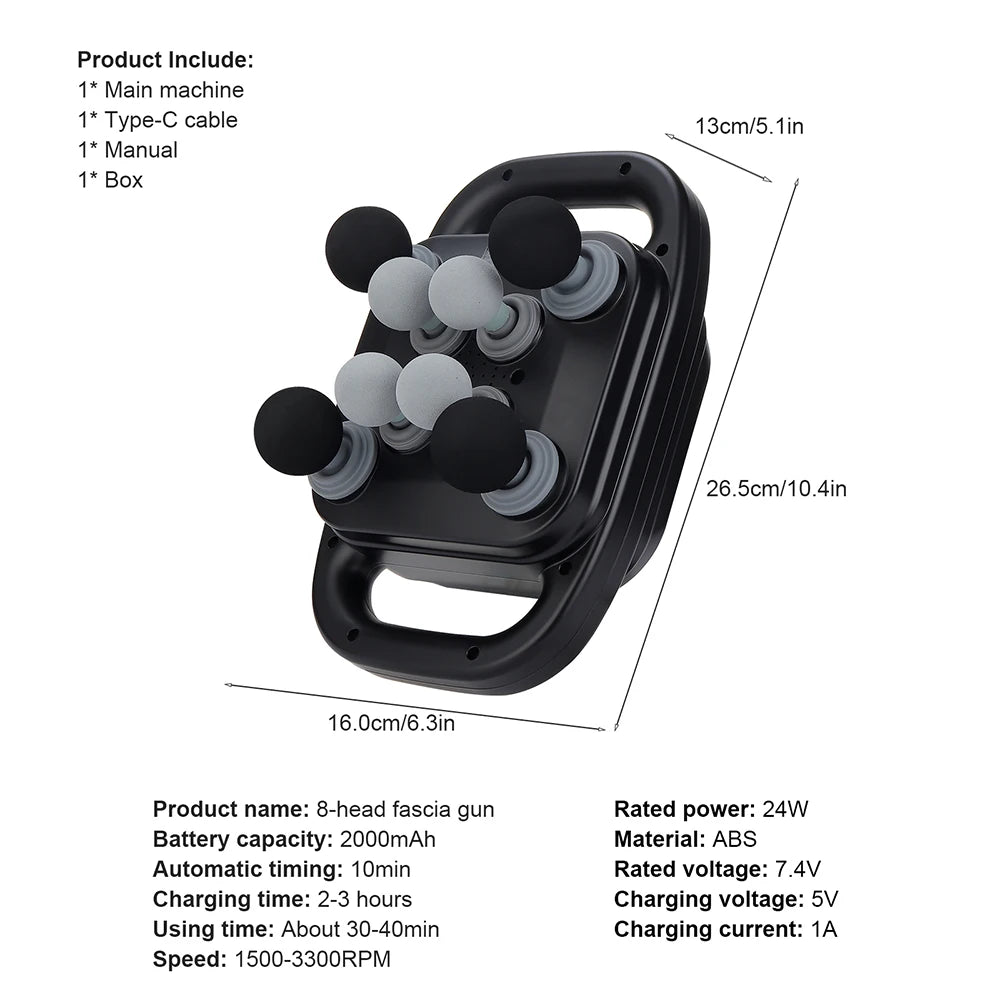 Pistolet de Massage Haute Fréquence LUMIA™ – Relaxation Musculaire & Récupération Corps Entier