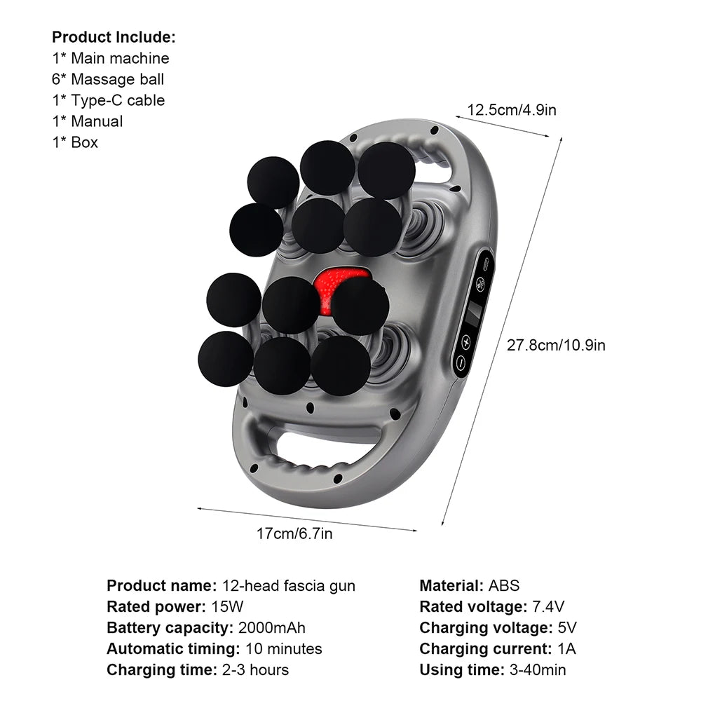Pistolet de Massage Haute Fréquence LUMIA™ – Relaxation Musculaire & Récupération Corps Entier