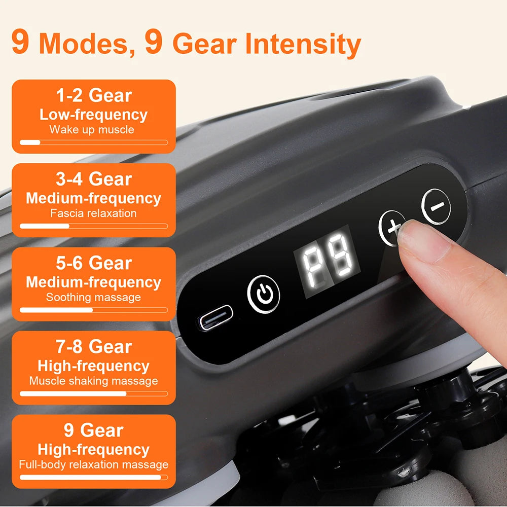 Pistolet de Massage Haute Fréquence LUMIA™ – Relaxation Musculaire & Récupération Corps Entier