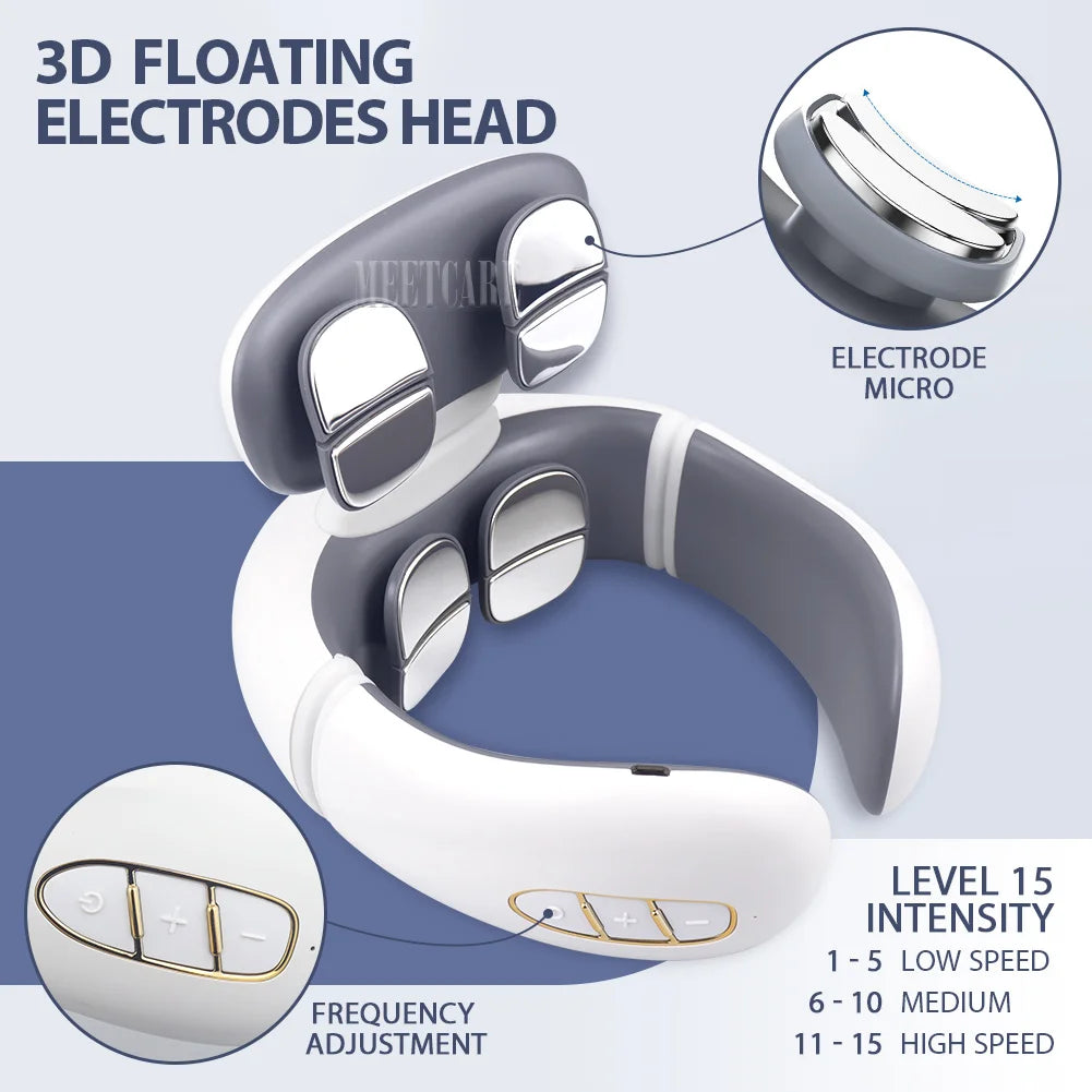 Masseur Cervical Électrique LUMIA™ – Impulsions Relaxantes & Chaleur Apaisante