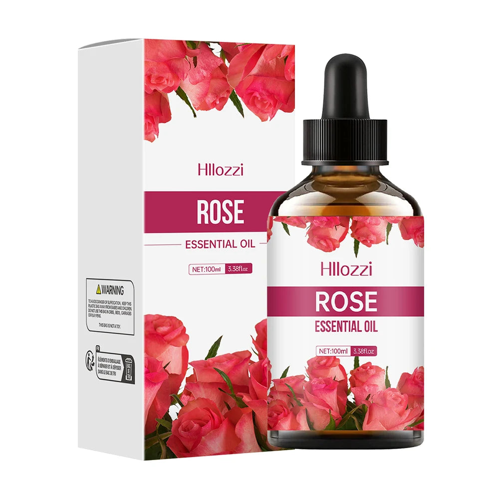 Huile de Massage à la Rose LUMIA™ – Soin Hydratant Visage & Corps, Rituel Douceur