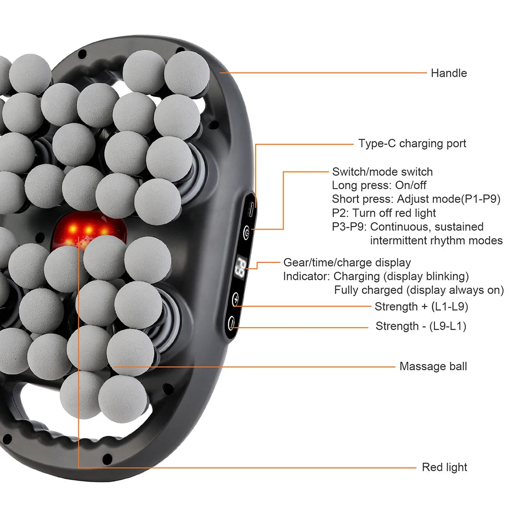 Pistolet de Massage Haute Fréquence LUMIA™ – Relaxation Musculaire & Récupération Corps Entier