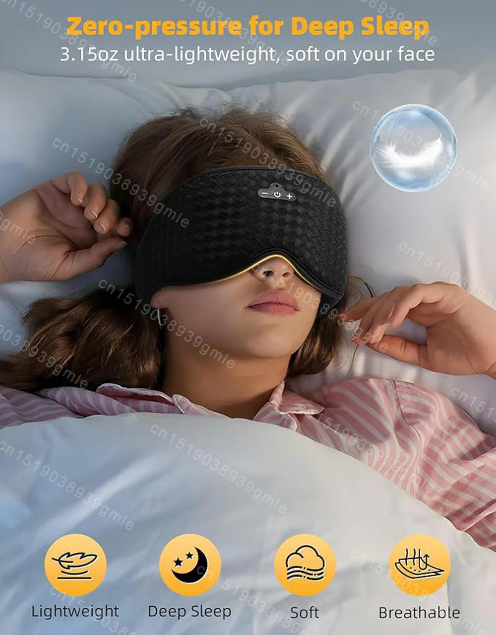 Masque de Sommeil 3D Bluetooth LUMIA™ – Immersion Sonore & Confort Absolu