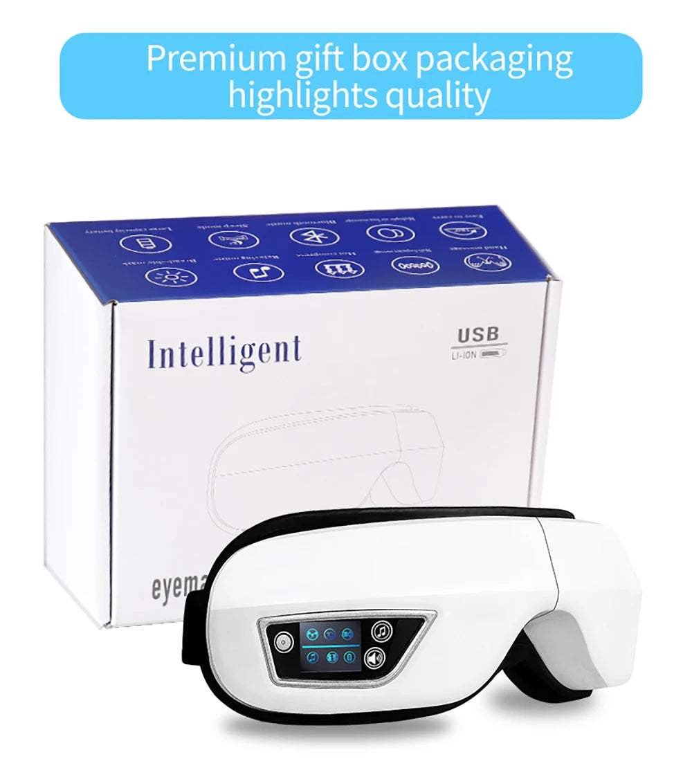 Masseur Oculaire Intelligent 6D LUMIA™ – Airbag, Vibrations & Relaxation Connectée