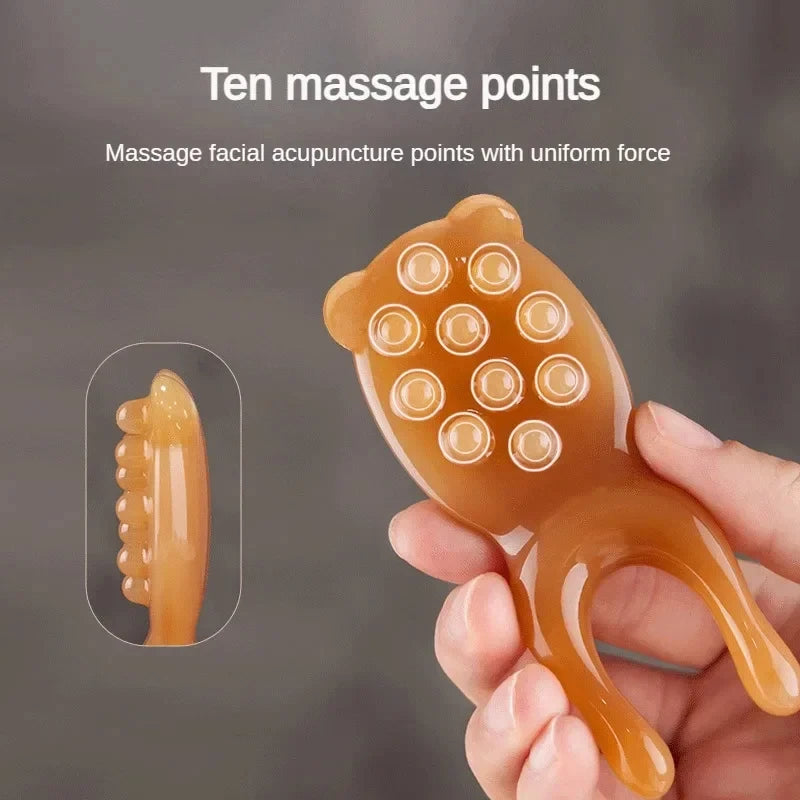 Planche de Massage Gua Sha LUMIA™ – Rituel Spa Visage & Corps en Résine Naturelle