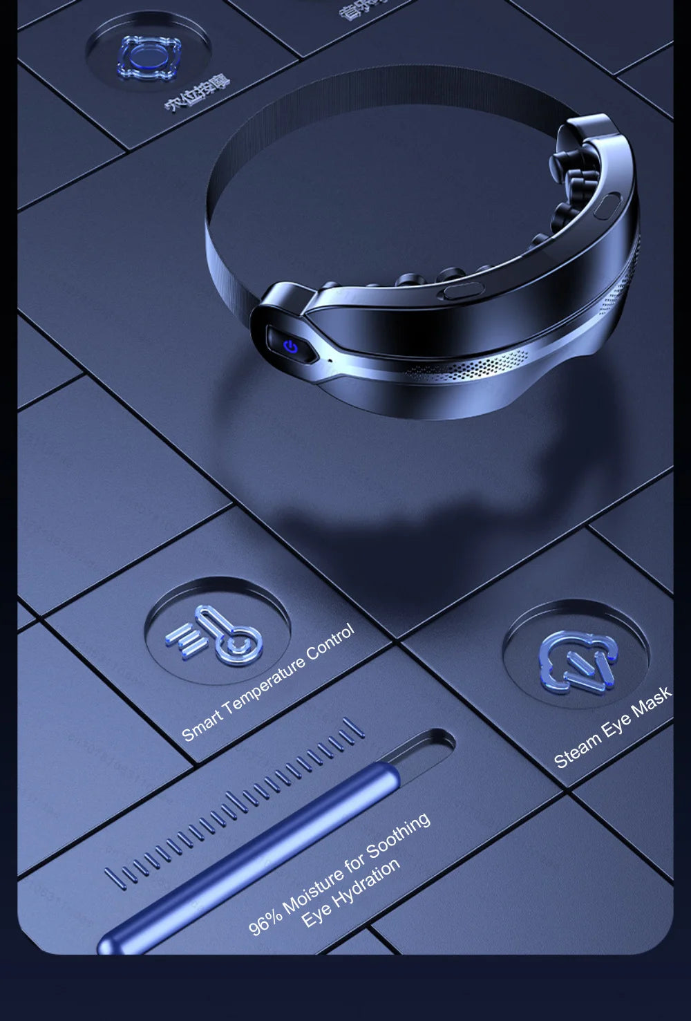 Masseur Électrique pour les Yeux LUMIA™ – Spa Chaud, Pétrissage & Relaxation Connectée