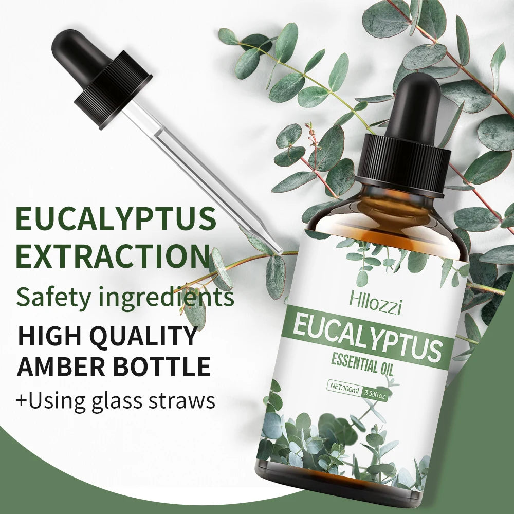 Huile Végétale de Massage à l’Eucalyptus LUMIA™ – Hydratation & Fraîcheur Relaxante