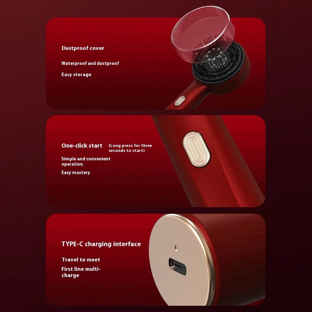 Peigne de Massage Électrique à Lumière Rouge LUMIA™ – Rituel Cuir Chevelu & Relaxation