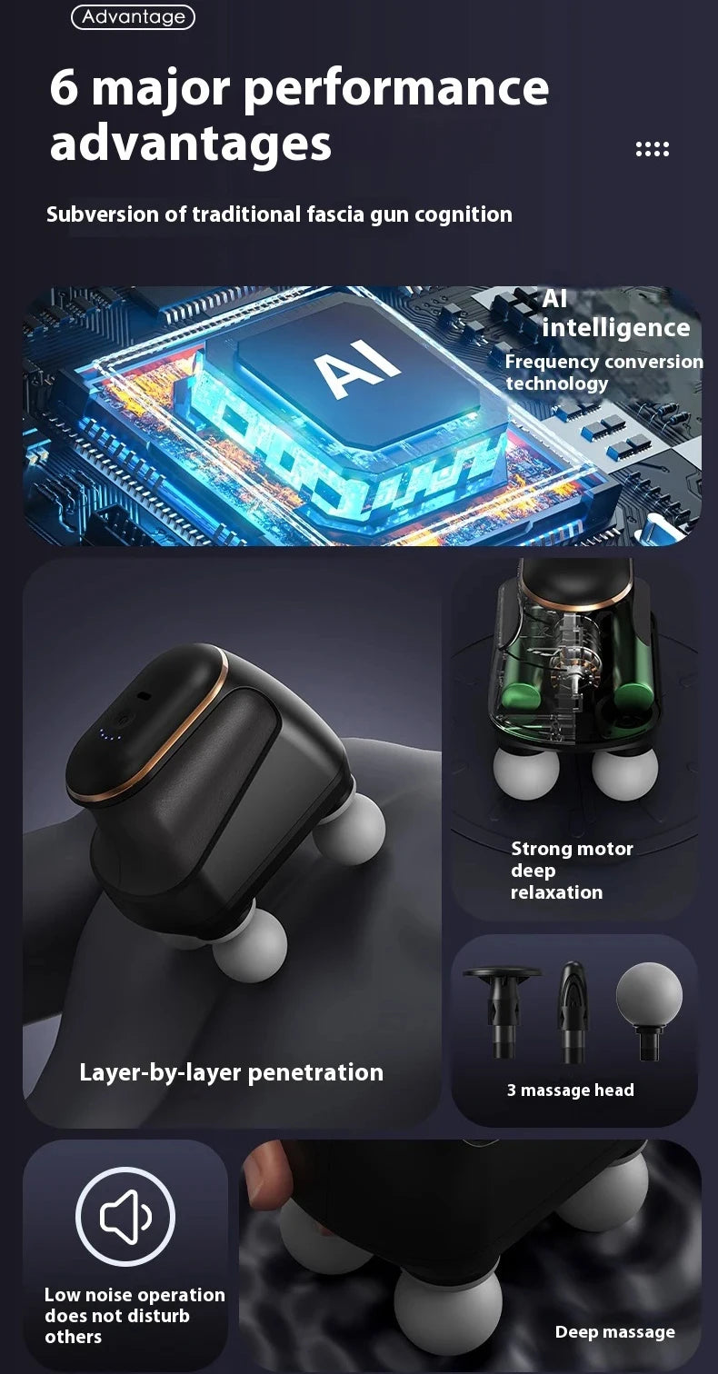 Pistolet de Massage Haute Fréquence LUMIA™ – Relaxation Musculaire Ciblée